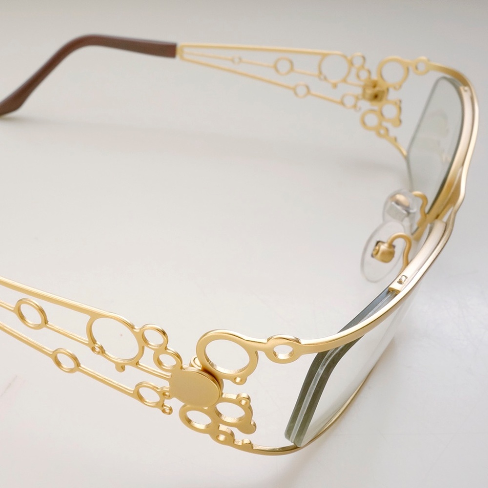 Amazing Y2K Designer Glasses Gold - Rare